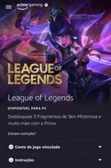 [Twitch Prime] Fragmento de Skin Misteriosa League of Legends