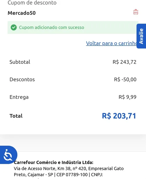 Imagem na descrição da promoção