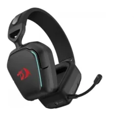 Headset Gamer Redragon Mira, 3-Mode, Wireless, Bluetooth, USB, Drivers de 40mm, Microfone Destacável, Cancelamento De Ruído, Black, H868