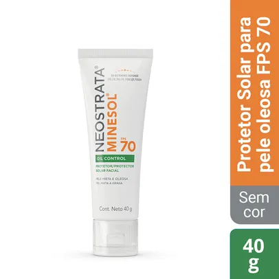 Neostrata Minesol Protetor Solar Facial Oil Control Fps70 Toque Seco 40g | R$ 58