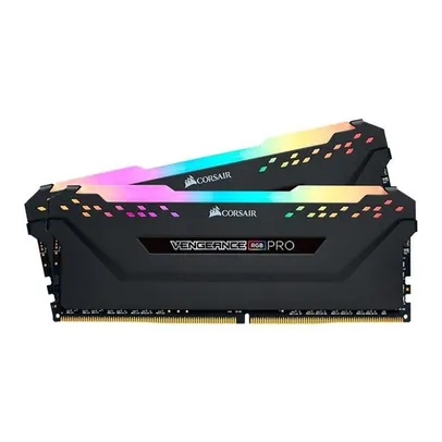 Memoria Corsair Vengeance RGB PRO 16GB (2x8) DDR4 3000MHz C15 Preta, CMW16GX4M2C3000C15