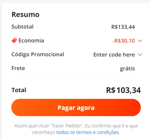 Imagem na descrição da promoção