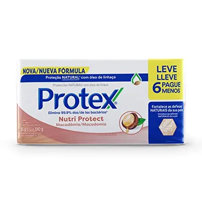 [Leve + Pague -] Kit 6 Sabonete (2.3 cada) em Barra Protex Nutri Protect Macadâmia 85g