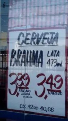 ((Loja Fisica RJ : Supermercados Assai)) Cerveja Brahma lata 373ml