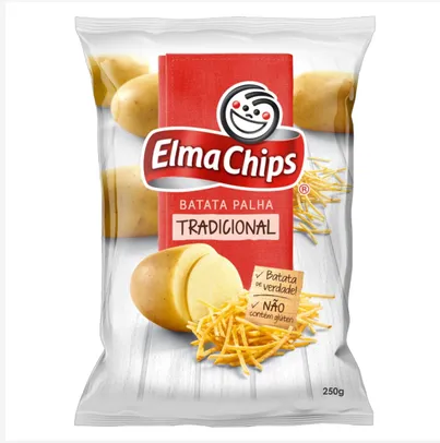 [LEVE 4 PAGUE 3]Batata Palha Tradicional Elma Chips Pacote 250G | R$ 9