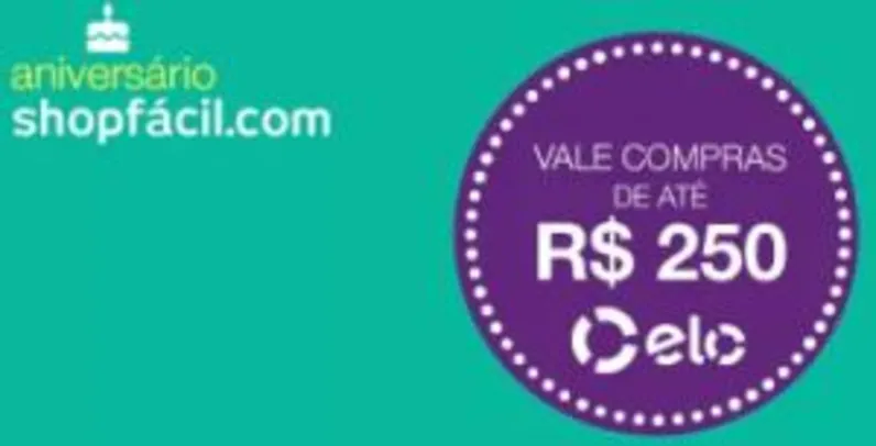 Vale Compras de até R$250,00 Cartões ELO Bradesco