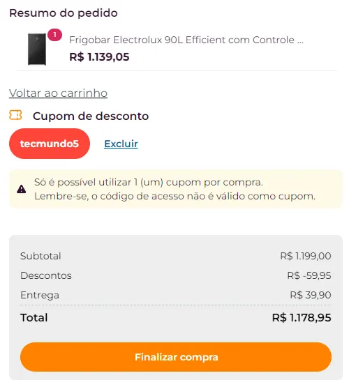 Imagem na descrição da promoção