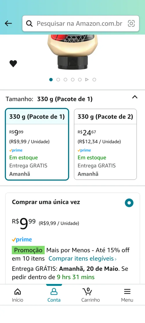 Imagem na descrição da promoção