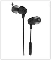 Fone de Ouvido JBL C50HI Intra-Auricular - Preto | R$ 34