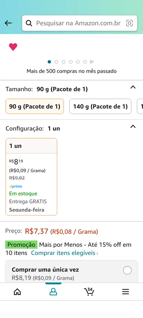 Imagem na descrição da promoção