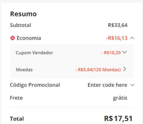 Imagem na descrição da promoção