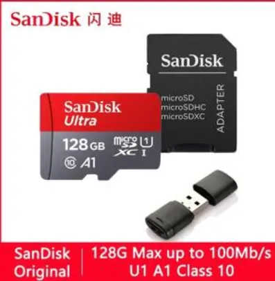 (Novos Usuários) SanDisk Ultra 128gb com adaptadores | R$21,05