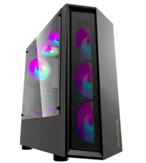 Gabinete Gamer Aigo DarkFlash Melody Preto Lateral Acrilico