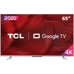 Smart TV LED 65 4K TCL Google TV 65P725 UHD, HDR10, Dolby Vision