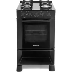 Fogão Suggar Cook 4 Bocas - Preto Bivolt, com Acendimento Automatico | R$540