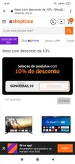 Seleção de produtos com 10% de desconto