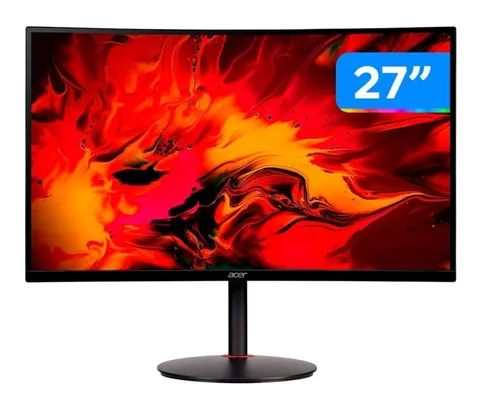 [C.OURO] Monitor Gamer Acer XZ270 27” LED Curvo - Full HD HDMI 240Hz 1ms | R$1662