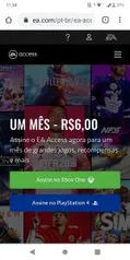 [PS4 e Xbox One] EA Access | 1 mês por R$6