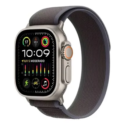 Foto do produto Apple Watch Ultra 2 Gps + Cellular • Caixa De Titânio – 49 Mm • Pulseira Loop Trail Azul/Preta – P/M