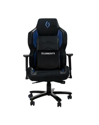 Cadeira Gamer Elements Magna Acqua Alto Padrão Reclinável Giratória Preta E Azul R$1700
