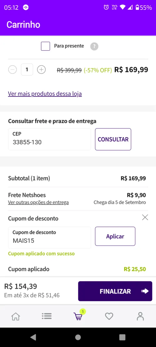 Imagem na descrição da promoção