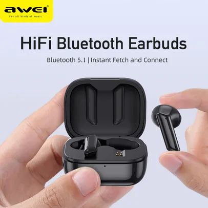 Fone de Ouvido Awei T36 earphone portátil ideal para gamers