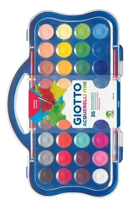 Mini Aquarela Em Pastilha Giotto Intense Colors Com 36 Cores