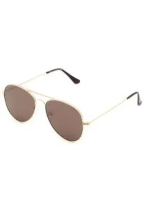Óculos de Sol Aviador Dourado/Marrom R$49