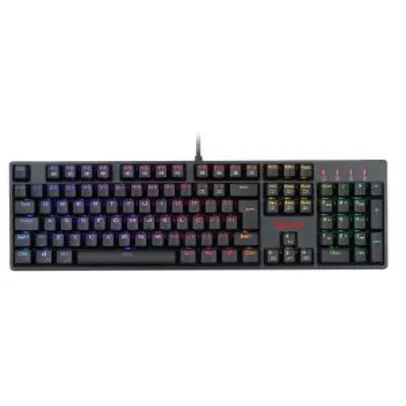 Teclado Gamer Redragon Surara PRO, RGB, Preto, Switch Óptico Azul | R$339