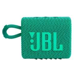 Caixa de Som JBL Go 3 Eco 4,2W RMS Bluetooth 5.3 Bateria até 5 Horas À prova d’água e poeira IP67 Verde