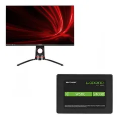 (AME R$1281) Monitor Kaizen 27  Full HD IPS 144Hz  SSD 240Gb [K]