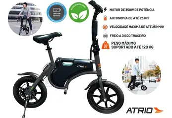 Bicicleta Eletrica Dobravel  Mini Bike Leve Compacta Atrio