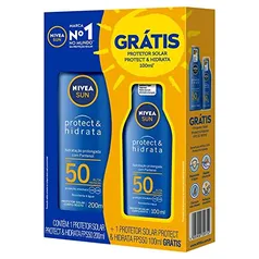 Kit Nivea Sun FPS50 - Protetor Solar Protect & Hidrata 200ml + Protetor Solar Protect & Hidrata