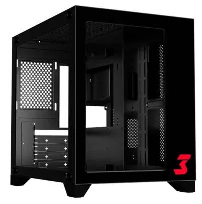 Gabinete DT3 Hyper, Lateral e Frontal de Vidro, Preto, 13872-1