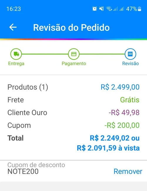 Imagem na descrição da promoção