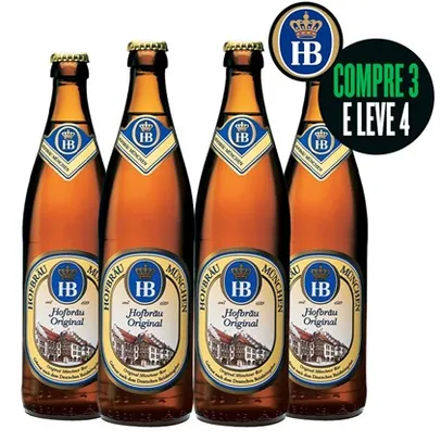 Kit de Cerveja Hofbrau Original - Compre 3 Leve 4 Cervejas