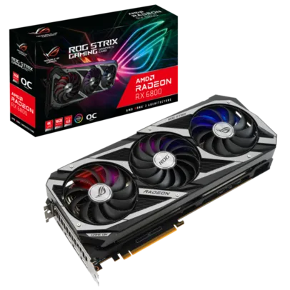 Placa de Vídeo ASUS ROG STRIX Radeon RX 6800, 16GB, GDDR6, FSR, Ray Tracing, ROG-STRIX-RX6800-O16G-G