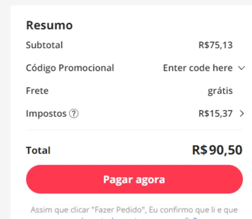 Imagem na descrição da promoção