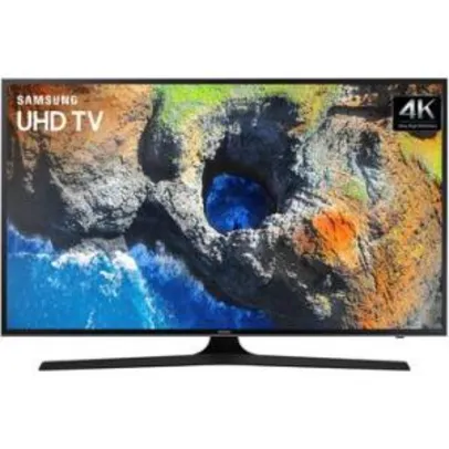 Smart TV LED 55" Ultra HD 4K Samsung 55MU6100 3 HDMI 2 USB Wi-Fi 120Hz