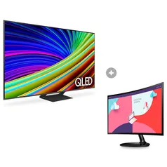 combo Samsung Smart TV QLED 4K 70" Q65C + Monitor Samsung S36C 24"