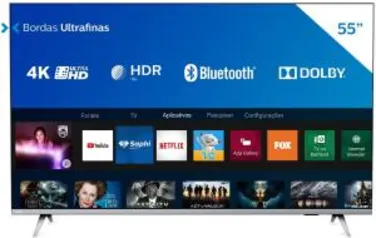 Smart TV Philips 4K UHD 55" 55PUG6654/78 | R$2000