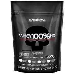 [Prime/Rec] Whey 100% Hd - 900G Refil Morango, Black Skull