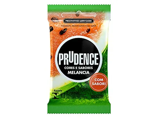 Prudence Preservativo Cores E Sabores Melancia 3 Unidades