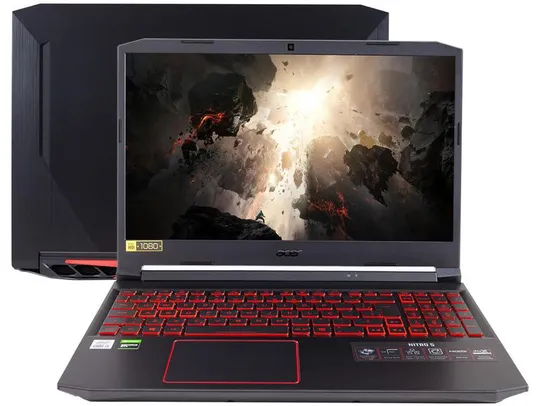 Notebook Gamer Acer Nitro 5 AN515-55-58UJ Core i5 8GB - SSD 256GB - HD 1TB - GTX 1650 4GB Windows 11