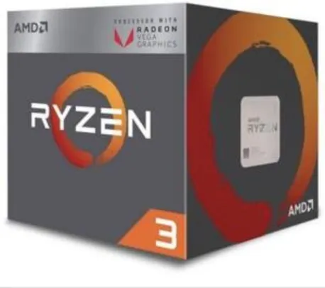 Processador AMD Ryzen 3 2200G, Cooler Wraith Stealth, Cache 6MB, 3.5GHz 6MB AM4 | R$426