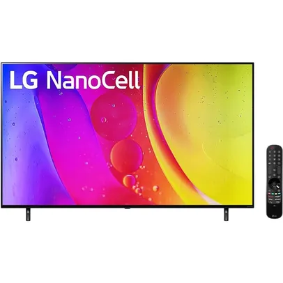 [AME 2889,99] Smart TV 55'' LG 55NANO80 4K NanoCell 4x HDMI 2.0 Inteligência Artificial ThinQ AI Smart Magic Googl