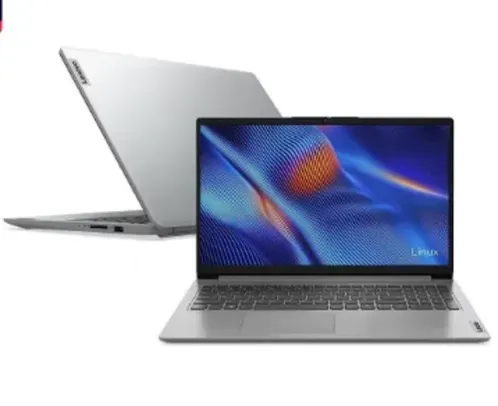 Notebook Lenovo IdeaPad 1i i3-1215U 4GB 128GB SSD Intel UHD Linux 15.6" 82VYS01100 Cloud Grey