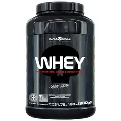 [4 unidades] WHEY MORANGO 900G, Black Skull