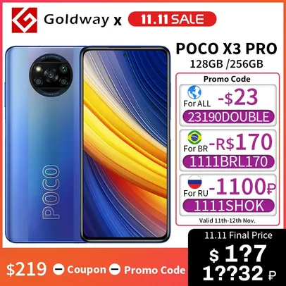 [11.11] POCO X3 Pro 6GB RAM 128GB ROM Versão global