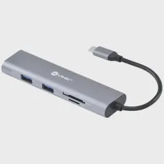 Hub Usb Tipo-C Vinik Com 3x Usb 3.0 Rápido e Leitor de Cartão Hc-1